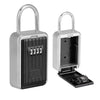 Wall Mounted Key Safe Box - Weatherproof Aluminium Alloy (Silver/Black)