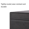 P57 Double-Layer PU Leather Jewelry Box Ring Necklace Watch Storage Box(Black)