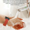 F100 1.7 inch HD Square Screen TPU Strap Smart Watch Supports Body Temperature Monitoring/Blood Oxygen Monitoring(Blue)