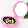 Travel Portable Folding Massage Mirror Comb(Pink)