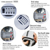 Portable Car Key Safe Box - 4 Digit Combination Lock (Red)