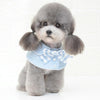 Light Blue Dog Bandana Bib, M, Absorbent Cotton, Small/Medium Dogs