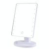 LED Desktop Makeup Mirror Rotatable Dimmable With Touch Switch Vanity Mirrors(White)