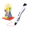 SL-300  3D Printing Pen 8 Speed Control High Temperature Version Support PLA/ABS Filament With UK Plug(Black and White)