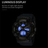 SMAEL 8079 Outdoor Multifunctional Dual Display Dial Waterproof Sports Watch(Black Gold)