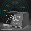 K11 Bluetooth Alarm Clock Speaker Creative Digital Music Clock Display Radio with Dual USB Interface, Support U Disk / TF Card / FM / AUX, US Plug(Black)