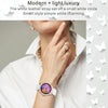 M6009 Glitter Leather Strap Fashion Smart Watch for Women, Support Heart Rate Monitoring & Pedometer & Sleep Monitoring & Calories(Silver)