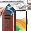 For Samsung Galaxy A36 5G Butterfly Flower Pattern Flip Leather Phone Case(Brown)