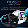 LY008 Max 1.9 inch Silicone Watchband Color Screen Smart Watch(Black)