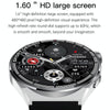 HDT MAX 1.60 inch Black Dial Leather Band IP68 Waterproof Smart Watch Support Bluetooth Call(Black)
