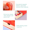 Drawer Type Double-sided Drawing Board Puzzle Magnetic Cartoon Dress Up Wooden Toys(Girl Dress Up)