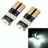 2PCS T10 3W 450LM White Light 15 LED 4014 SMD LED Decode Error-Free Canbus Car Clearance Lamp,DC12V