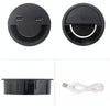 80mm Desktop Outlet USB Cable Wire Hole Cover Round Winder Holder