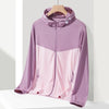 UPF40+ Men and Women Summer High Elasticity Ice Silk Sunscreen Clothing Sports Coat, Size:M(Pink-Female)
