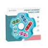 Double Sided Finger Magic Bean Cube Toy Children Intelligence Fingertip Spinning Top (Blue)
