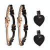 High Heel Shoes Prevent Heel Drop Shoelaces Four-Leaf Grass Shoelace Buckle(Mirror Black)