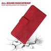 For Realme 13+ Global Geometric Embossed Leather Phone Case(Red)