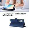 For Samsung Galaxy A54 5G Magnetic Closure Nine Card Slots Zipper Leather Case with Hand Strap(Dark Blue)