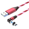 2.4A USB to 8 Pin 540 Degree Bendable Streamer Magnetic Data Cable, Cable Length: 1m(Red)