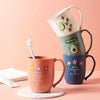 Creative Cute Plastic Cup Household Couple Cup(Cherry Blossom Powder)