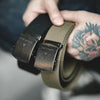 Maden TSS2107088 No-hole Elastic Braided Belt Single-loop Fast Take Off Casual Pants Belt(Carbon Black)