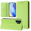 For Samsung Galaxy A13 5G / 4G RC01 Dual-Folded Magnetic Suction RFID Leather Phone Case(Grass Green)
