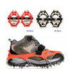 Outdoor 18-Tooth 430 Stainless Steel Crampons Snow Hiking Shoes Spikes Non-Slip Shoe CoversSIze: M (Orange)