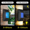 Outdoor Decorative Waterproof Solar Wall Light, Spec: 4 LEDs White Light