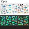 20 PCS Y01-05 Kids Cartoon Luminous Tattoo Sticker Waterproof And Sweat Proof Party Activity Face Sticker(Ocean)