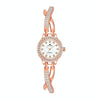 BS Bee Sister FA1531  Butterfly Cross Full Diamond Ladies Watch Bracelet Watches(Rose Gold)