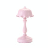 Retro Charging Table Lamp Bedroom Bed LED Eye Protection Light(LD04 Flower Hat Pink)