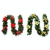 T-9 270cm Christmas Encrypted Decorative Rattan PVC Door Hanging Rattan(Red)