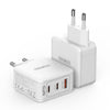DUZZONA T9 65W Dual USB-C / Type-C+USB GaN Fast Charger, Specification:EU Plug