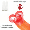 Finger Stretching Tube Finger Poppers Fidget Toy Decompression Toy(Orange)