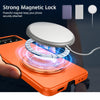 For Samsung Galaxy Z Flip4 360 Rotation Ring Holder MagSafe Shockproof PC Phone Case(Orange)