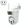 2MP Dual Lens WiFi Security Camera Outdoor PTZ CCTV, 360° View (US Plug)