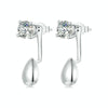 S925 Sterling Silver Platinum-plated Drop-shaped Women Earrings(SCE1713)