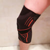 Sports High Elastic Shockproof Non-slip Silicone Knee Support Guards with Pressure Strip Size: XL