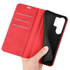 or Samsung Galaxy S25 Ultra 5G Retro-skin Magnetic Suction Leather Phone Case(Red)
