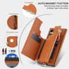 For Samsung Galaxy S24 Ultra 5G Double Flap Zipper RFID Leather Phone Case with Short Lanyard(Brown)