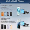 360 Rotating Car Magnetic Cell Phone Holder Magsafe Metal Car Folding Navigation Stand(Black)