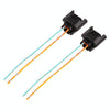 1 Pair Car H11 Bulb Holder Base Female Socket with Cable for Volkswagen