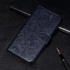 For Xiaomi Redmi K70 Lace Flower Embossing Flip Leather Phone Case(Dark Blue)