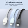 KUULAA KL-X57 30W USB-C/Type-C to 8 Pin Liquid Silicone MFI Data Cable, Length:2m(White)