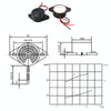 DC 3-24V Piezo Buzzer 100dB Continuous Alarm 30x15mm