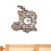 Living Room Decoration Wall Sticker Clock Digital Noiseless Wall Clock(Grey)