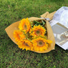 Simulated Flower Arrangement Table Ornament Picnic Photo Props, Style: 3pcs Sunflower Cater Paper