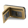 For Samsung Galaxy A36 Twill Fabric Leather Vertical Flip RFID Card Bag Phone Case(Khaki)