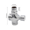 Stool Flush Valve Urinal Delay Valve Hand Press Flush Valve, Style:1 Inch Copper Large