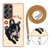 For Samsung Galaxy S25 Ultra 5G Electroplating Dual-side IMD Phone Case with Lanyard(Lucky Dog)
